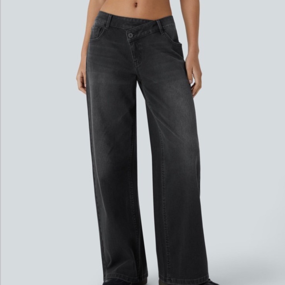 HALARA Women's Black Flare & Wide Leg Jeans